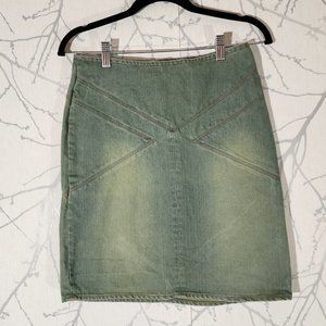 American Eagle Retro Stone Wash Denim Pencil Skirt